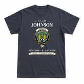 Johnson Ancient Tartan Crest Mischief and Mayhem T-shirt