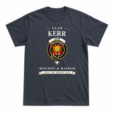 Kerr Modern Tartan Crest Mischief and Mayhem T-shirt