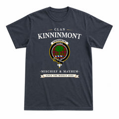 Kinninmont Tartan Crest Mischief and Mayhem T-shirt