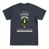 Logie Tartan Crest Mischief and Mayhem T-shirt