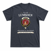 Lumsden Modern Tartan Crest Mischief and Mayhem T-shirt