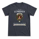 Lumsden Tartan Crest Mischief and Mayhem T-shirt
