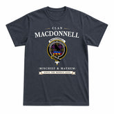 MacDonnell of Glengarry Modern Tartan Crest Mischief and Mayhem T-shirt