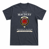 MacDuff Modern Tartan Crest Mischief and Mayhem T-shirt