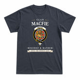 MacFie Ancient Tartan Crest Mischief and Mayhem T-shirt
