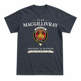 MacGillivray Modern Tartan Crest Mischief and Mayhem T-shirt