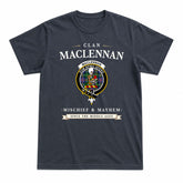 MacLennan Ancient Tartan Crest Mischief and Mayhem T-shirt