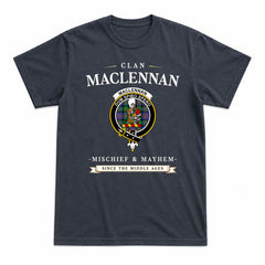 MacLennan Ancient Tartan Crest Mischief and Mayhem T-shirt