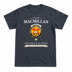 MacMillan Clan Tartan Crest Mischief and Mayhem T-shirt
