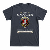 MacQueen Modern Tartan Crest Mischief and Mayhem T-shirt
