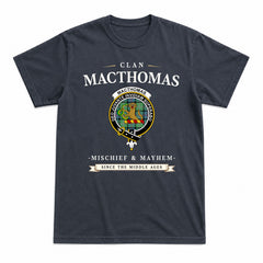 MacThomas Ancient Tartan Crest Mischief and Mayhem T-shirt