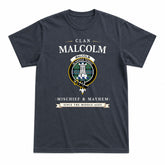 Malcolm Ancient Tartan Crest Mischief and Mayhem T-shirt
