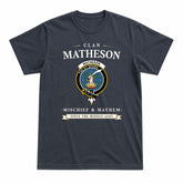 Matheson Hunting Ancient Tartan Crest Mischief and Mayhem T-shirt