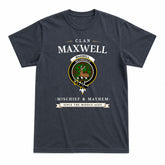 Maxwell Hunting Tartan Crest Mischief and Mayhem T-shirt
