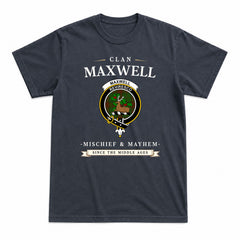 Maxwell Hunting Tartan Crest Mischief and Mayhem T-shirt