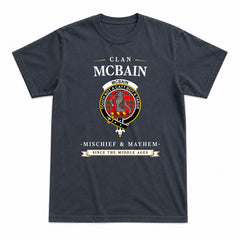 McBain Tartan Crest Mischief and Mayhem T-shirt
