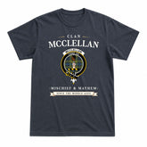McClellan Ancient Tartan Crest Mischief and Mayhem T-shirt
