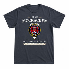 McCracken Tartan Crest Mischief and Mayhem T-shirt