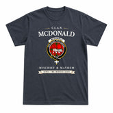 McDonald of Sleat Tartan Crest Mischief and Mayhem T-shirt