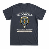 McDowall Tartan Crest Mischief and Mayhem T-shirt