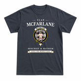 McFarlane Black - White Tartan Crest Mischief and Mayhem T-shirt