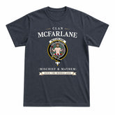 McFarlane Hunting Ancient Tartan Crest Mischief and Mayhem T-shirt