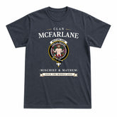 McFarlane Hunting Modern Tartan Crest Mischief and Mayhem T-shirt