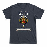 McGill Modern Tartan Crest Mischief and Mayhem T-shirt