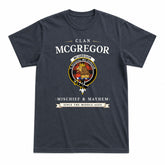 McGregor Rob Roy Ancient Tartan Crest Mischief and Mayhem T-shirt
