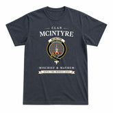 McIntyre Ancient Tartan Crest Mischief and Mayhem T-shirt