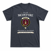 McIntyre Modern Tartan Crest Mischief and Mayhem T-shirt