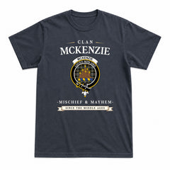 McKenzie Weathered Tartan Crest Mischief and Mayhem T-shirt