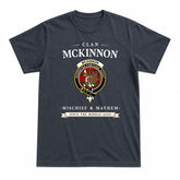 McKinnon Modern Tartan Crest Mischief and Mayhem T-shirt