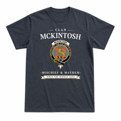 McKintosh Ancient Tartan Crest Mischief and Mayhem T-shirt
