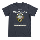 McLachlan Hunting Modern Tartan Crest Mischief and Mayhem T-shirt
