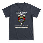 McLeod of Harris Ancient Tartan Crest Mischief and Mayhem T-shirt