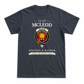 McLeod of Raasay Tartan Crest Mischief and Mayhem T-shirt