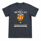 McMillan Clan Tartan Crest Mischief and Mayhem T-shirt