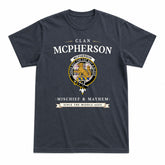 McPherson Dress Ancient Tartan Crest Mischief and Mayhem T-shirt