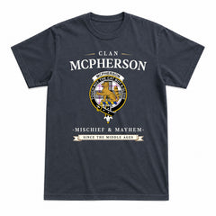McPherson Dress Modern Tartan Crest Mischief and Mayhem T-shirt