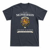 McPherson Weathered Tartan Crest Mischief and Mayhem T-shirt
