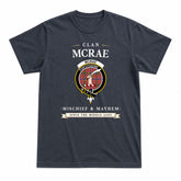 McRae Ancient Tartan Crest Mischief and Mayhem T-shirt