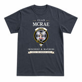 McRae Dress Modern Tartan Crest Mischief and Mayhem T-shirt
