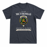 McThomas Modern Tartan Crest Mischief and Mayhem T-shirt