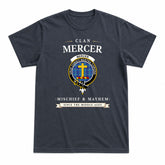 Mercer Modern Tartan Crest Mischief and Mayhem T-shirt
