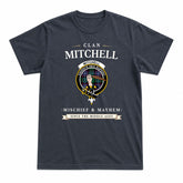 Mitchell Modern Tartan Crest Mischief and Mayhem T-shirt
