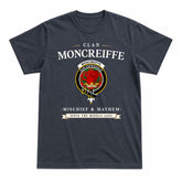 Moncreiffe (or Moncreiff) Tartan Crest Mischief and Mayhem T-shirt