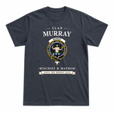 Murray of Atholl Modern Tartan Crest Mischief and Mayhem T-shirt