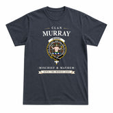Murray of Atholl Weathered Tartan Crest Mischief and Mayhem T-shirt