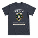 Oliphant Modern Tartan Crest Mischief and Mayhem T-shirt
